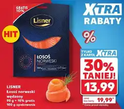Kaufland LISNER Łosoś norweski wędzony 90 g + 10% gratis 100 g opakowanie oferta