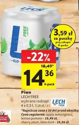Intermarche Piwo Lech Free wybrane rodzaje oferta