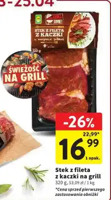 Intermarche Stek z fileta z kaczki na grill oferta