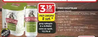 Piwo Kasztelan jasne pełne niepasteryzowane, puszka