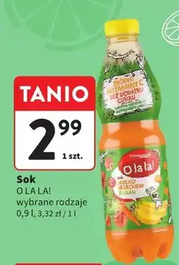 Intermarche Sok O LA LA! wybrane rodzaje oferta