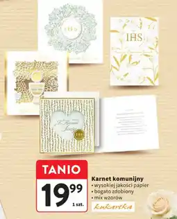 Intermarche Karnet komunijny mix wzorów komunia oferta