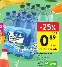 Intermarche Woda mineralna Olala! wybrane rodzaje oferta