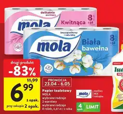 Intermarche Papier toaletowy Mola wybrane rodzaje 8 rolek oferta