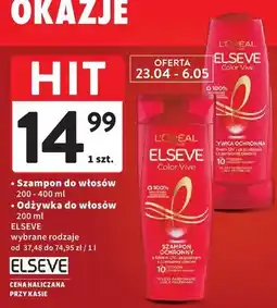 Intermarche Odżywka do włosów Elseve wybrane rodzaje oferta