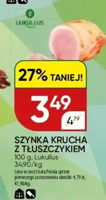 Chata Polska Szynka krucha z tłuszczykiem oferta