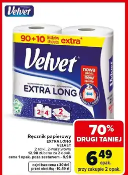 Carrefour Ręcznik papierowy Velvet oferta