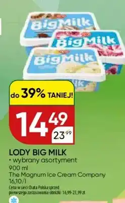 Chata Polska Lody big milk *wybrany asortyment oferta