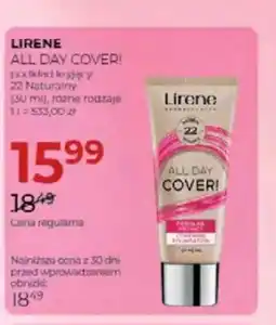 Jawa Drogerie Lirene all day cover! podkład kryjący 22 naturalny oferta