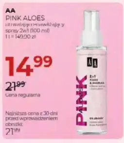 Jawa Drogerie Aa pink aloes spray 2w1 oferta