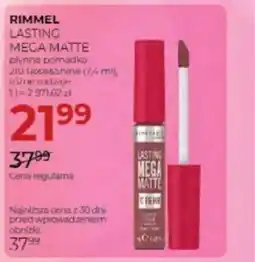 Jawa Drogerie Rimmel lasting mega matte płynna pomadka oferta
