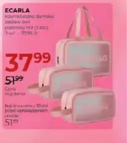 Jawa Drogerie Ecarla kosmetyczka damska zestaw 3w1 pudrowy róż oferta