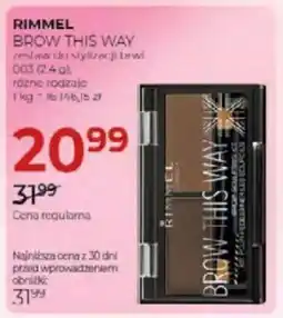 Jawa Drogerie Rimmel brow this way zestaw do stylizacji brwi oferta
