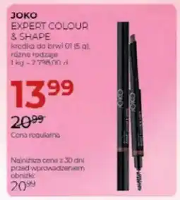 Jawa Drogerie Joko expert colour & shape kredka do brwi 01 oferta