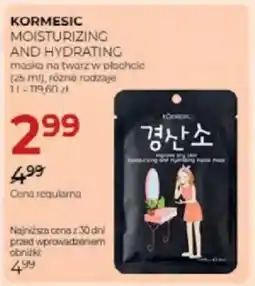 Jawa Drogerie Kormesic moisturizing and hydrating maska na twarz w płachcie oferta