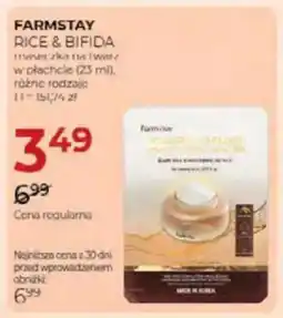 Jawa Drogerie Farmstay rice & bifida maseczka na twarz w płachcie oferta