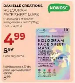 Jawa Drogerie Danielle creations hologram face sheet mask maseczka z morskim kolagenem + wit. c oferta