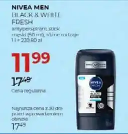 Jawa Drogerie Nivea men black & white fresh antyperspirant stick męski oferta