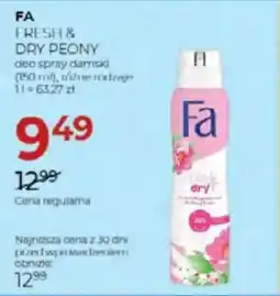 Jawa Drogerie Fa fresh & dry peony deo spray damski oferta