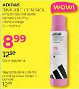Jawa Drogerie Adidas invisible control antyperspirant spray oferta