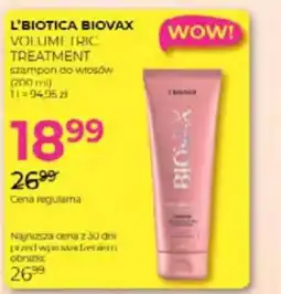 Jawa Drogerie L'biotica biovax volumetric treatment szampon do włosów oferta