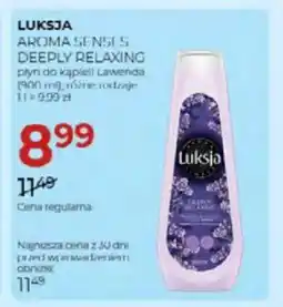 Jawa Drogerie Luksja aroma senses deeply relaxing płyn do kąpieli lawenda oferta