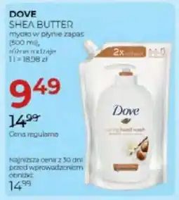Jawa Drogerie Dove shea butter mydło w płynie zapas oferta