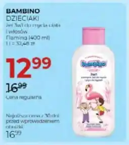 Jawa Drogerie Bambino dzieciaki żel 3w1 do mycia ciała i włosów flaming oferta