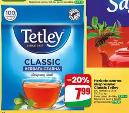Dino Herbata czarna ekspresowa Classic Tetley oferta