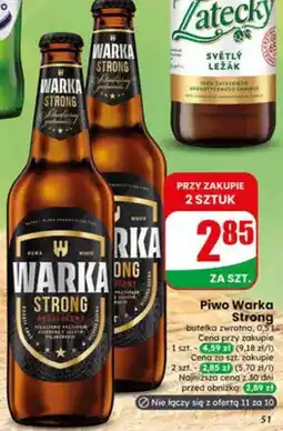 Dino Piwo Warka Strong butelka zwrotna oferta