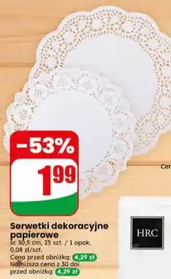 Dino Serwetki dekoracyjne papierowe śr. 30,5cm 25szt oferta