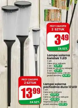 Dino Lampa solarna pochodnia duża 12 LED 1szt oferta