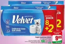 Dino Papier toaletowy Velvet Delikatnie biały Soft white 150 listków 3-warstwowy oferta