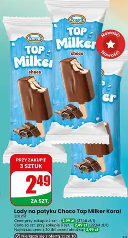 Dino Lody na patyku Choco Top Milker Koral oferta