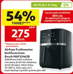 Auchan Airfryer Frytkownica beztłuszczowa Bosch MAFS2462B oferta