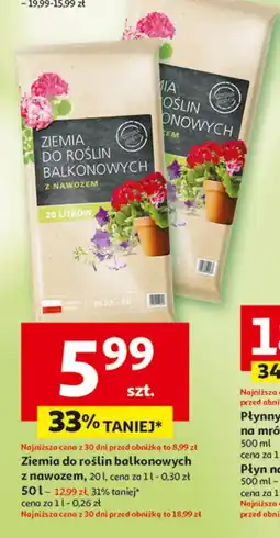 Auchan Ziemia do roślin balkonowych z nawozem oferta