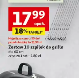 Auchan Zestaw 10 szpilek do grilla oferta