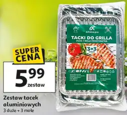 Auchan Zestaw tacek aluminiowych 3 duże + 3 małe oferta