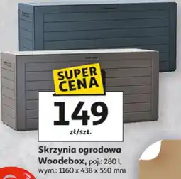 Auchan Skrzynia ogrodowa Woodebox, poj.: 280 l, wym.: 1160 x 438 x 550 mm oferta