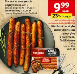 Auchan Kiełbaski w stylu meksykańskim z papryką i pieprzem, Grill House oferta