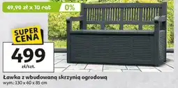 Auchan Ławka z wbudowaną skrzynią ogrodową wym.: 130 x 60 x 85 cm oferta