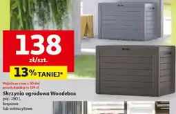 Auchan Skrzynia ogrodowa Woodebox poj.: 190 l, brązowa lub antracytowa oferta