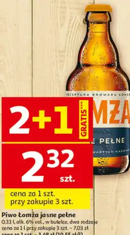 Auchan Piwo Łomża jasne pełne oferta