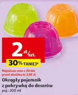 Auchan Okrągły pojemnik z pokrywką do deserów oferta
