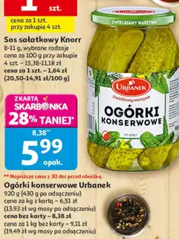 Auchan Ogórki konserwowe Urbanek oferta