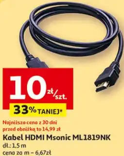 Auchan Kabel HDMI Msonic ML1819NK oferta