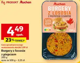 Auchan Burgery z łososia z pieprzem oferta
