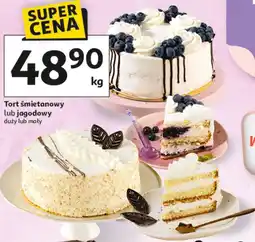 Auchan Tort śmietanowy lub jagodowy duży lub mały oferta
