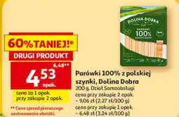 Auchan Parówki 100% z polskiej szynki, Dolina Dobra oferta