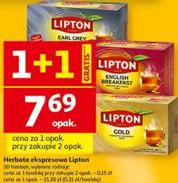 Auchan Herbata ekspresowa Lipton oferta